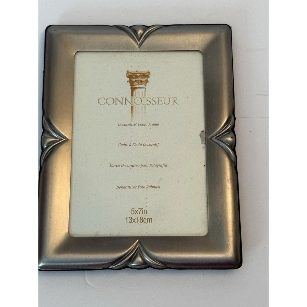 PHOTO FRAME Connoisseur Silver-Tone Metal Leaf-Design for 5x7